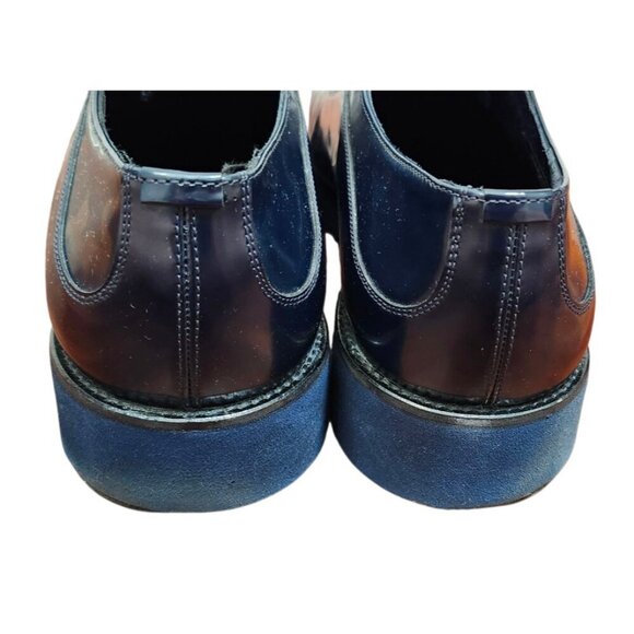 Jared Lang Men’s Wingtip Brogue Oxfords Blue Leather Dress Shoes Size 13US/EU 47 main image 12